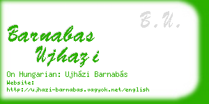 barnabas ujhazi business card