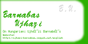 barnabas ujhazi business card